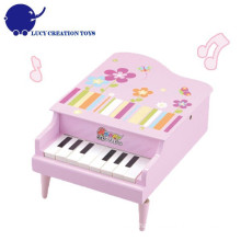 Girls Happy Play 8 Keys Wooden Pink Child Piano